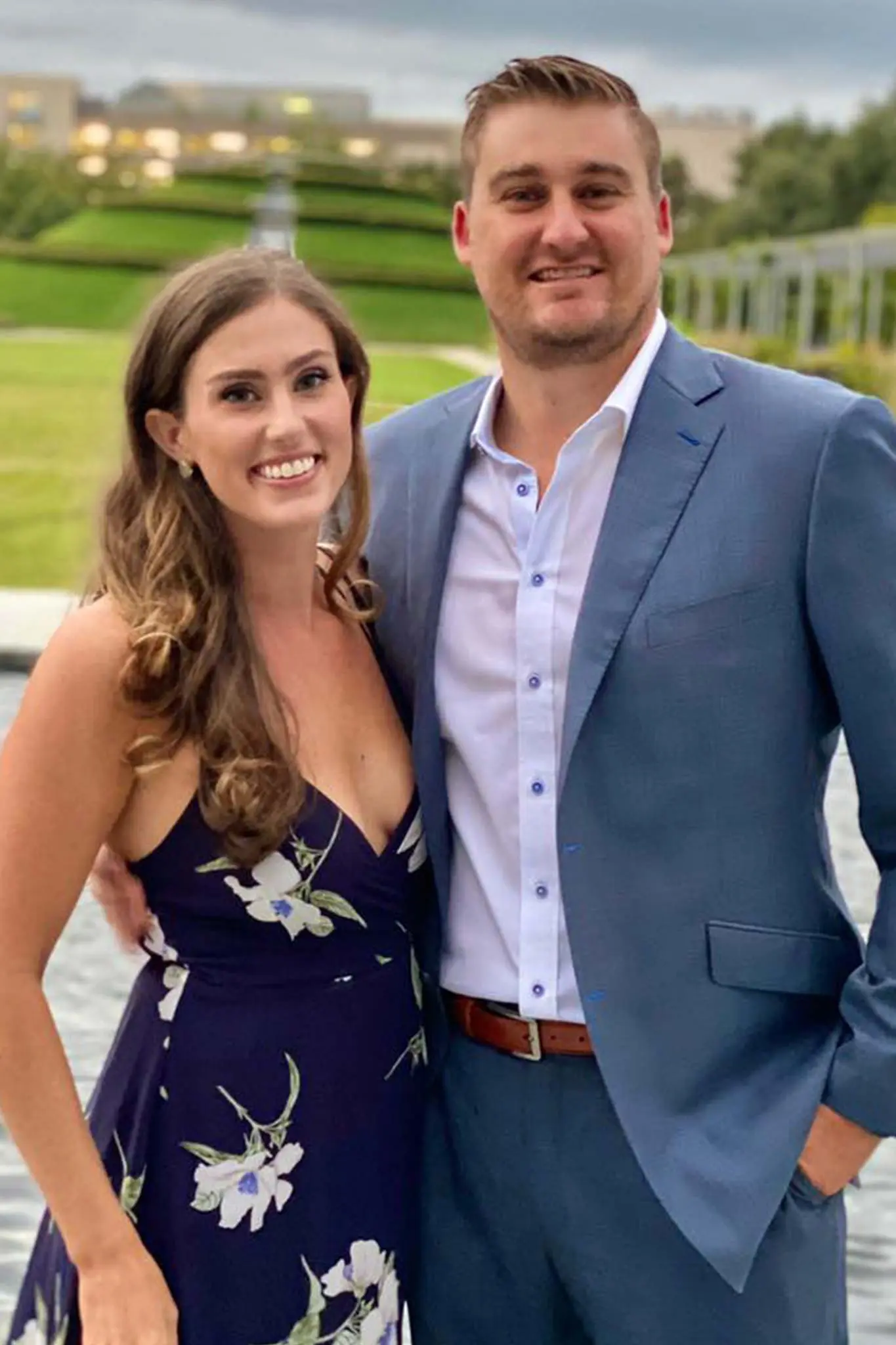 A man and woman posing together