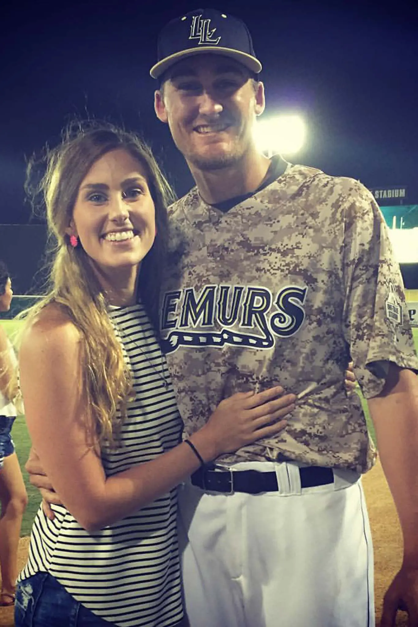 A man and woman posing together