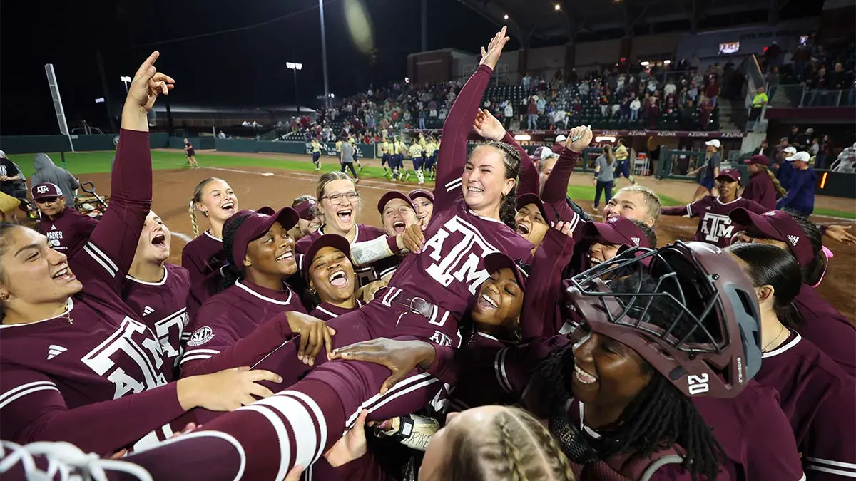 Student-athletes celebrating